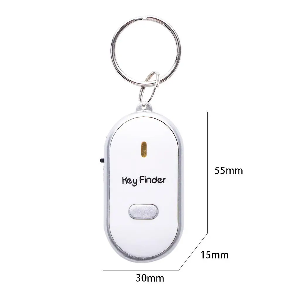 Mini Pet Tracker Light Torch Whistle Sensors Key Locator Locator Tracker Sound Control Alarm LED Whistle Key Finder Keyfinder