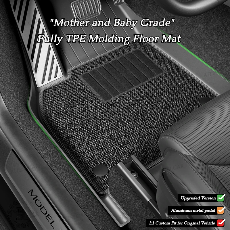 Car Floor Mats for Tesla NEW Model Y L Launch  2026 Car  Four Seasons Waterproof  Non-slip Floor Mat TPE Special Car Accessories