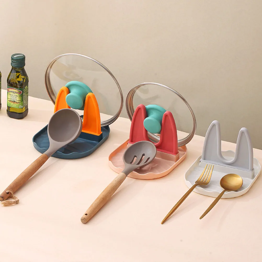

3 Pcs Kitchen Shelf Spoon Rest Lid ganizer Fork Holder Chopsticks St Multi function Rack Household Accessory Lightweight