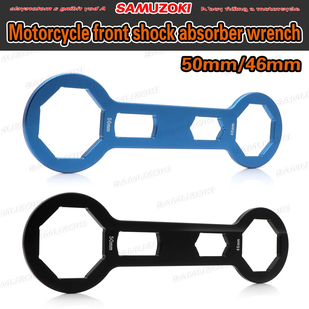 Motorcycle Fork Cap Wrench Tool 46/50mm Front Shock Absorber Removal for Honda CRF YZ Kawasaki Suzuki Yamaha HUSQVARNA