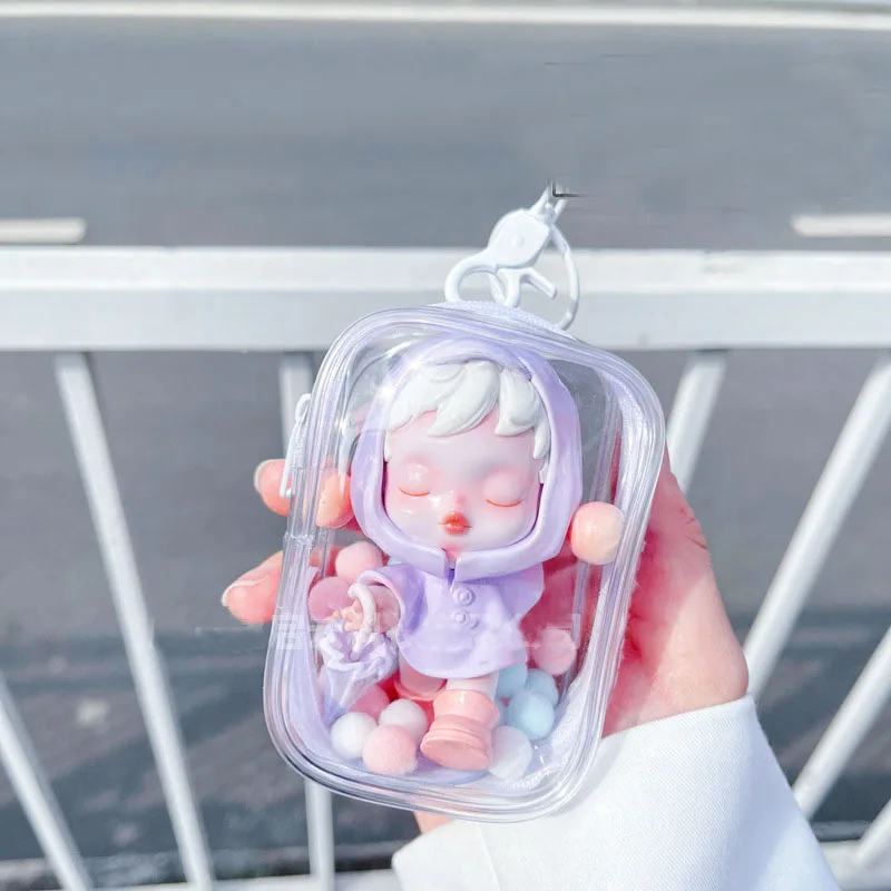 Transparent PVC Mystery Box Organizer Box Keychain Bag Dust Proof Mystery Toy Storage Case for Jasmine Bubble Matt Doll Toys