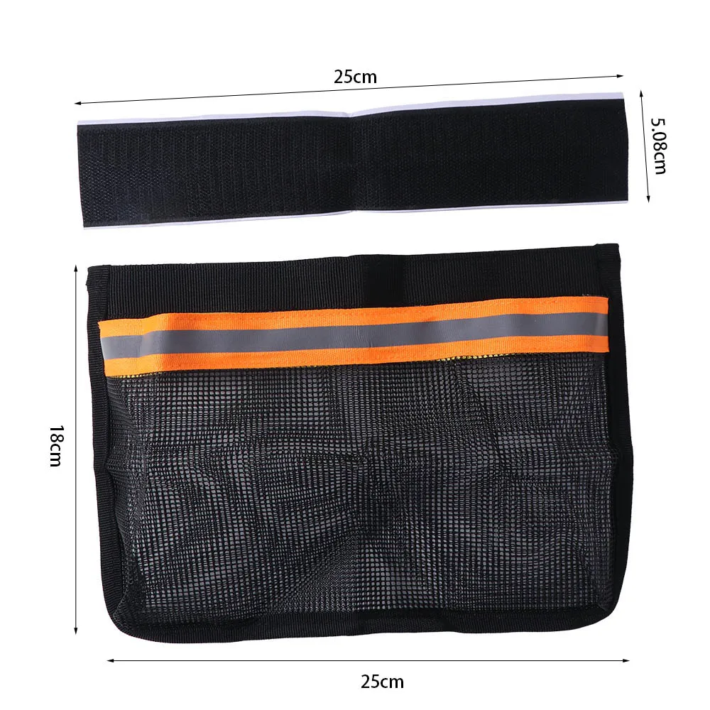 Portable Boat Storage Mesh Bag Removable with Reflective Strips Marine Organizers Multi-Purpose Easy to Install
