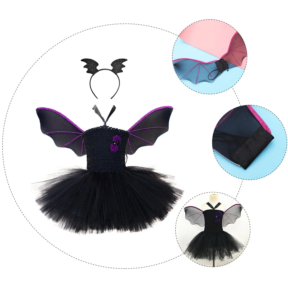 

Halloween Costume Set Bat Wings Dress M100 110 Safe Comfortable Durable Wing Unique Attractive Perfect Dress Up
