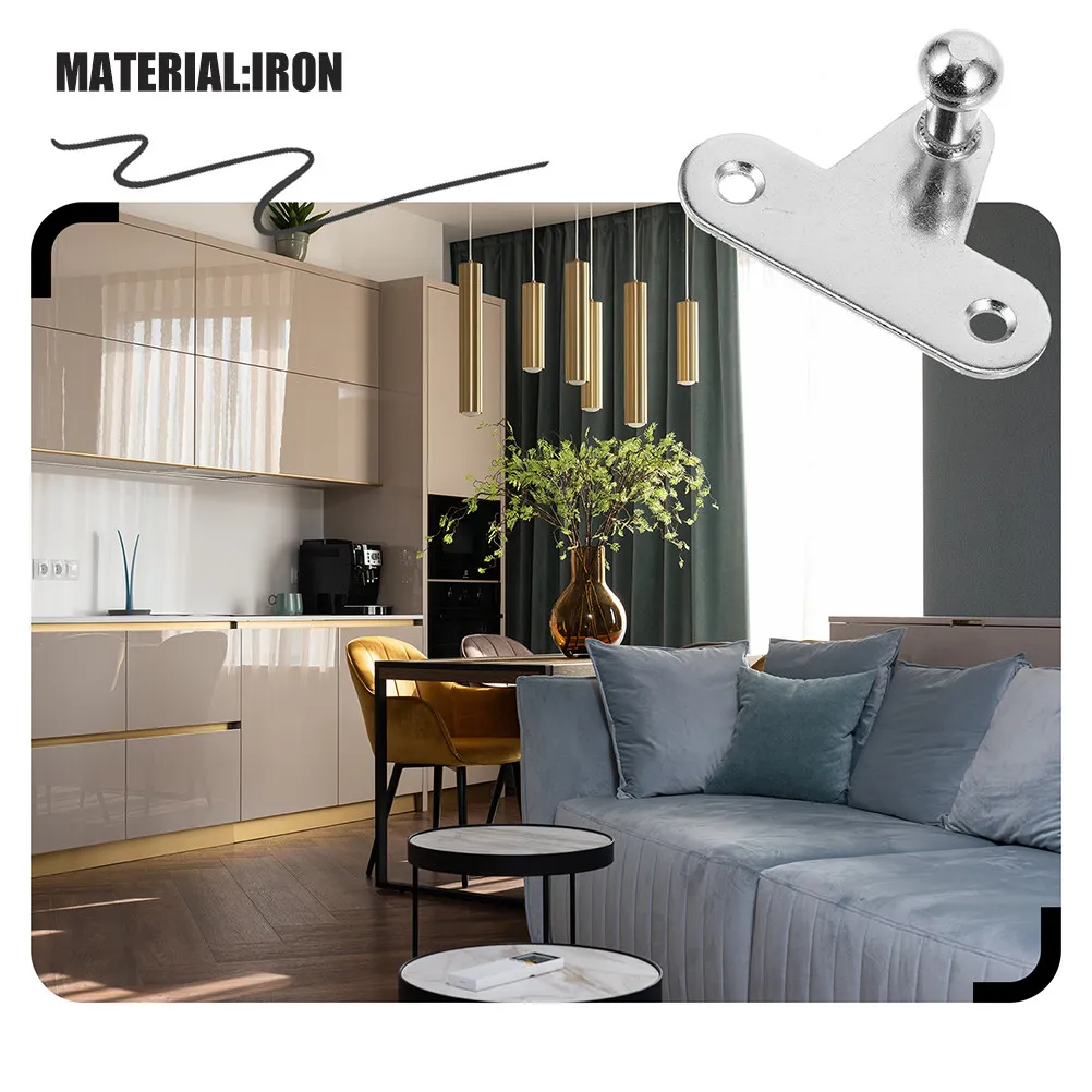 20pcs Gas Strut Mounting Brackets Iron L-Shaped Joint For Cabinets Furniture Automotive Covers Bracket System Hardware