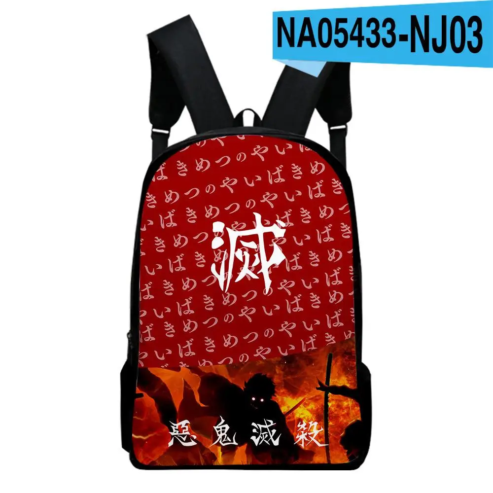 Japan Anime Demon Slayer Boys Backpack Girls Oxford Waterproof Laptop Backpack Women Men Casual Outdoor Casual Travel Backpack