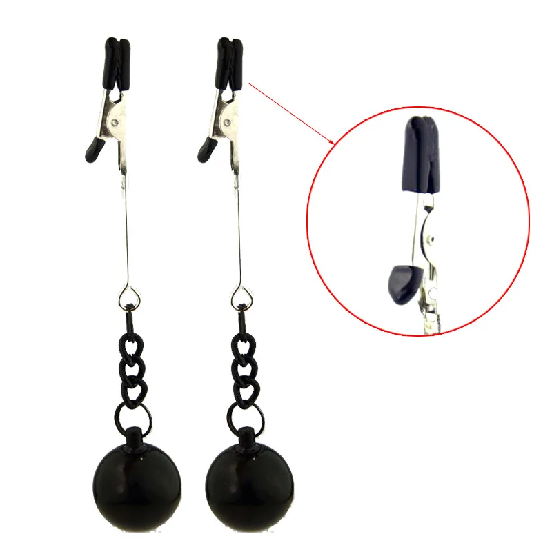 Adult Bdsm Nipple Clamps Metal Ball with Weights Adjustable Breast Clips Body Jewelry Adult Sex Toys for Women Couples Pleasure