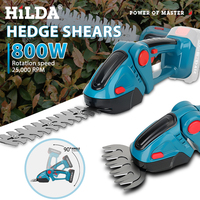 HILDA 800W 2 IN 1 Electric Hedge Trimmer Lawn Mower Garden Landscaping Hedge Pruner Trimmer Tool For Makita 18V Battery