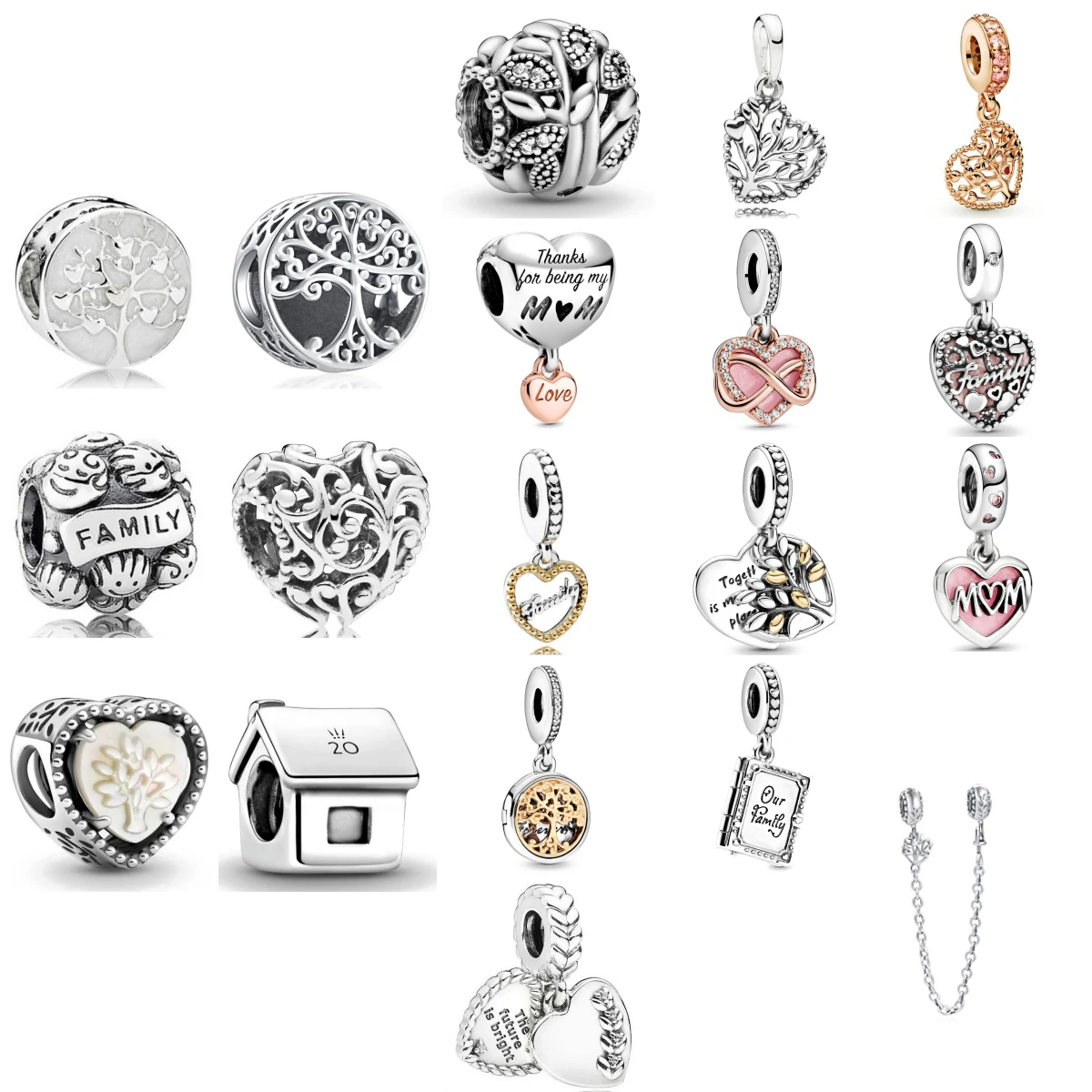 

Новый стерлингового серебра 925 пробы, семейное дерево, кулон для мальчиков и девочек, подходит для оригинальных европейских подвесок, браслет, ожерелье, ювелирные аксессуары