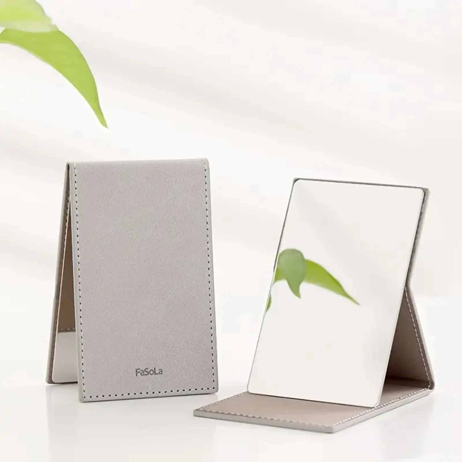 Espelho de maquiagem dobrável espelho de vaidade de viagem com desktop espelho de maquiagem para cosméticos beleza pessoal espelhos portáteis