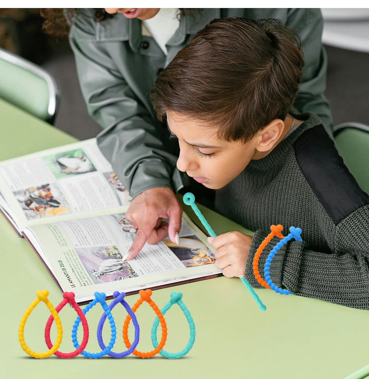 Tira sensorial de silicona para niños y adultos, juguete antiestrés ajustable, antiestrés, ansiedad, autismo, TDAH