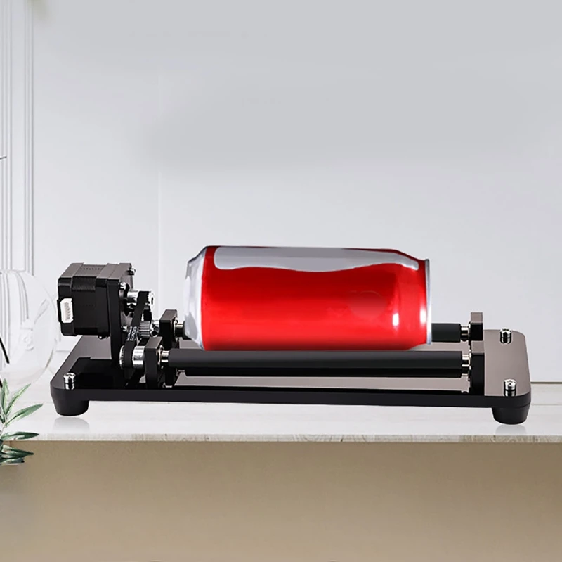 Laser Engraving Machine Y-axis Rotary Roller Engraving Module for Engraving Cylindrical Objects Cans 360° Rotating Roller
