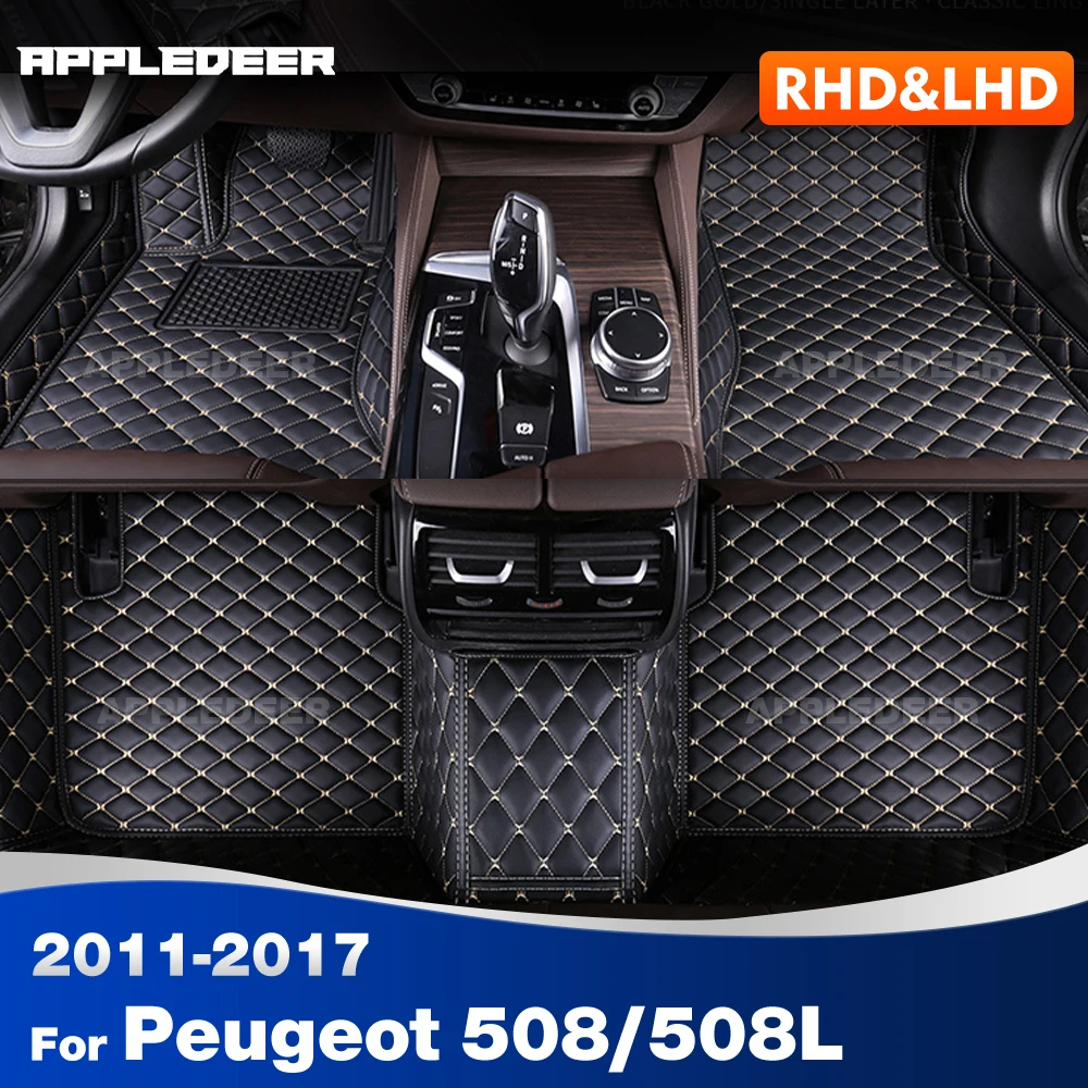 

Car Floor Mats For Peugeot 508/508L 2011 2012 2013 2014 2015 2016 2017 Custom Carpet Cover Interior Accessories