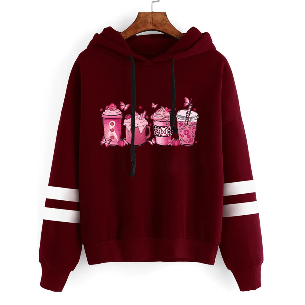 Borstkanker Bedrukte Hoodie Voor Vrouwen Mode Herfst En Winter Pullover Sunisex Creatieve Gepersonaliseerde Sweatshirts