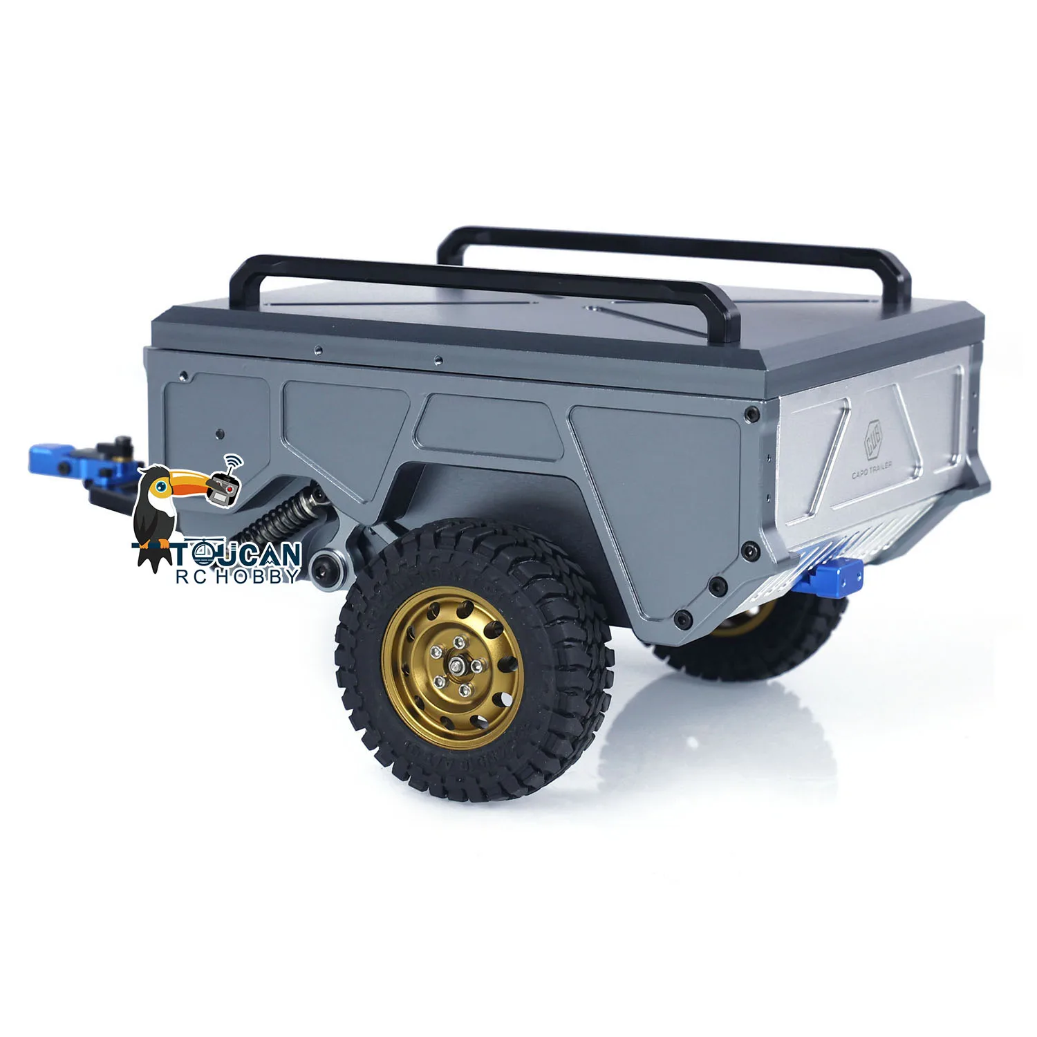 CAPO Upgraded CUB1 CNC Metal Luggage Trailer A For 1/18 RC Crawler Remote Control Car Model Outdoor Games TH19801-SMT2