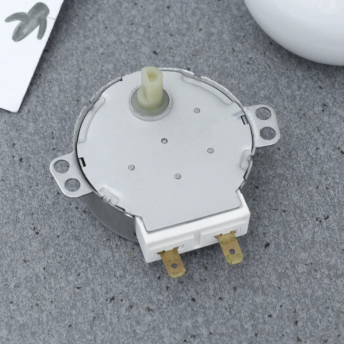 Microwave Turntable Motor 49x17mm AC 220-240V 4W Synchronous Metal Motor for Household Appliances