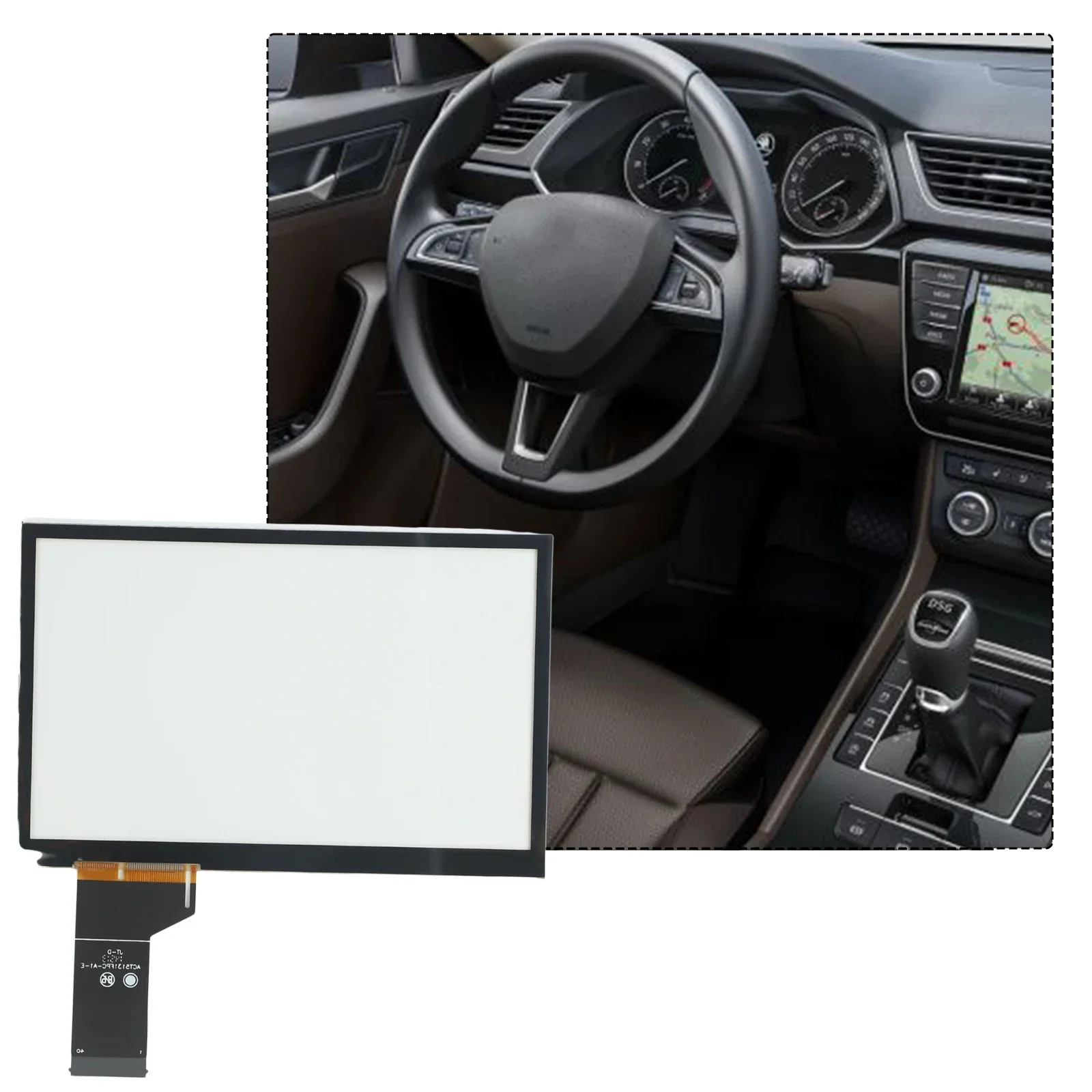 Digitalizzatore in vetro Sostituzione del digitalizzatore touch screen rapido e facile da installare per radio multimediale Skoda MIB2 STD2