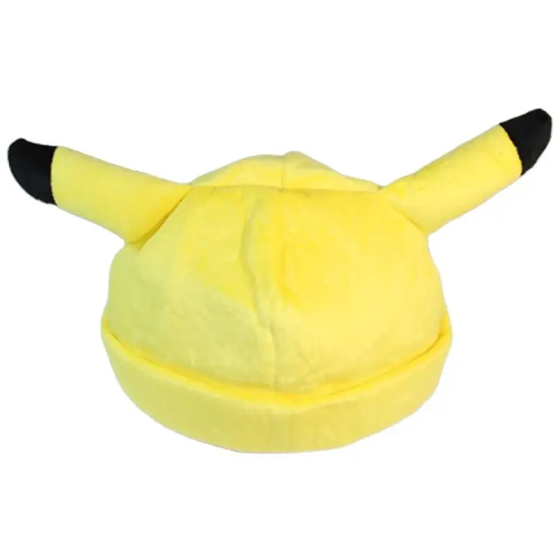 Pokemon Pikachu Cosplay Hat , Nintendo Switch Game cos Cap Cartoon Movie Character Plush Toy Caps Stuffed Hats