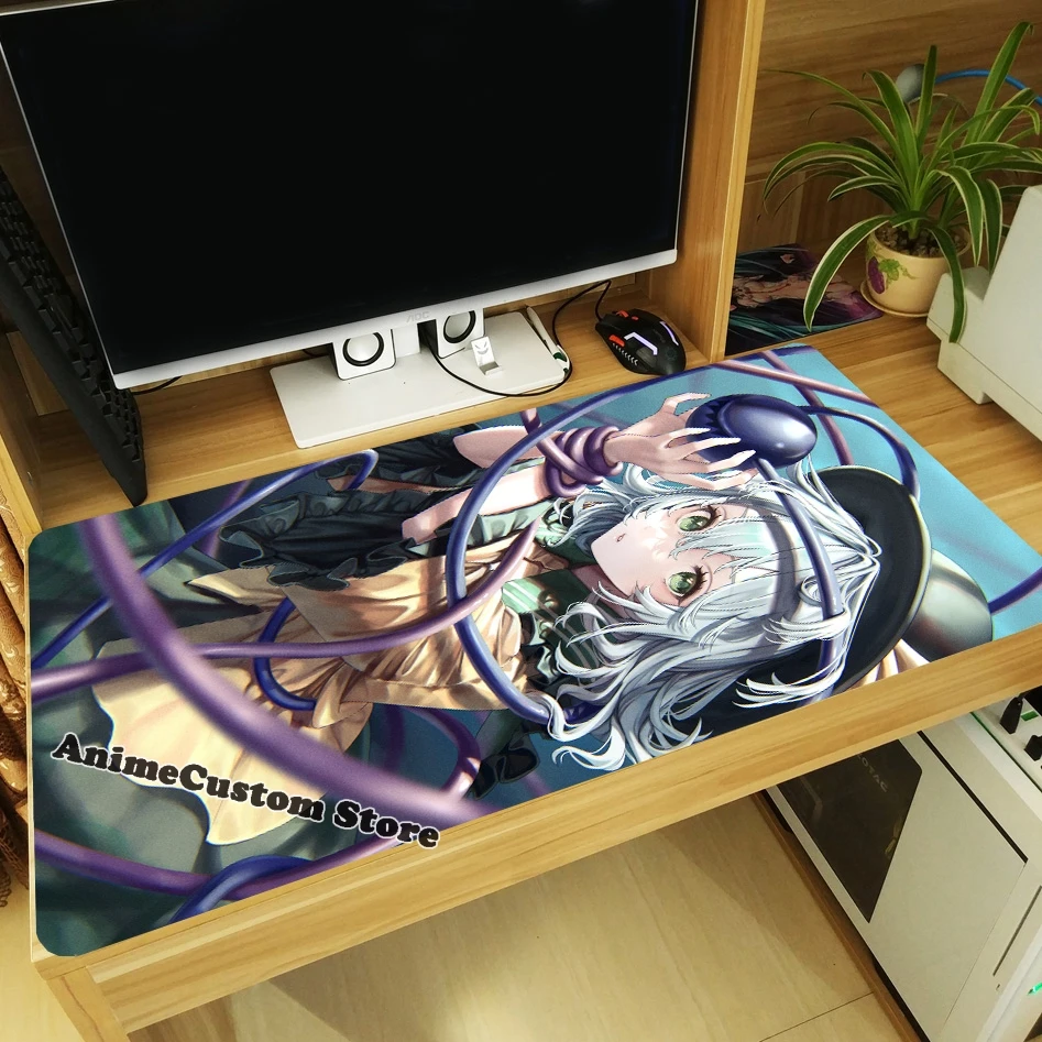 Anime Komeiji Koishi Satori Large Mouse Pad Mice Mat Cosplay Anti-slip Gaming Keyboard Mat Otaku Playmat Gift