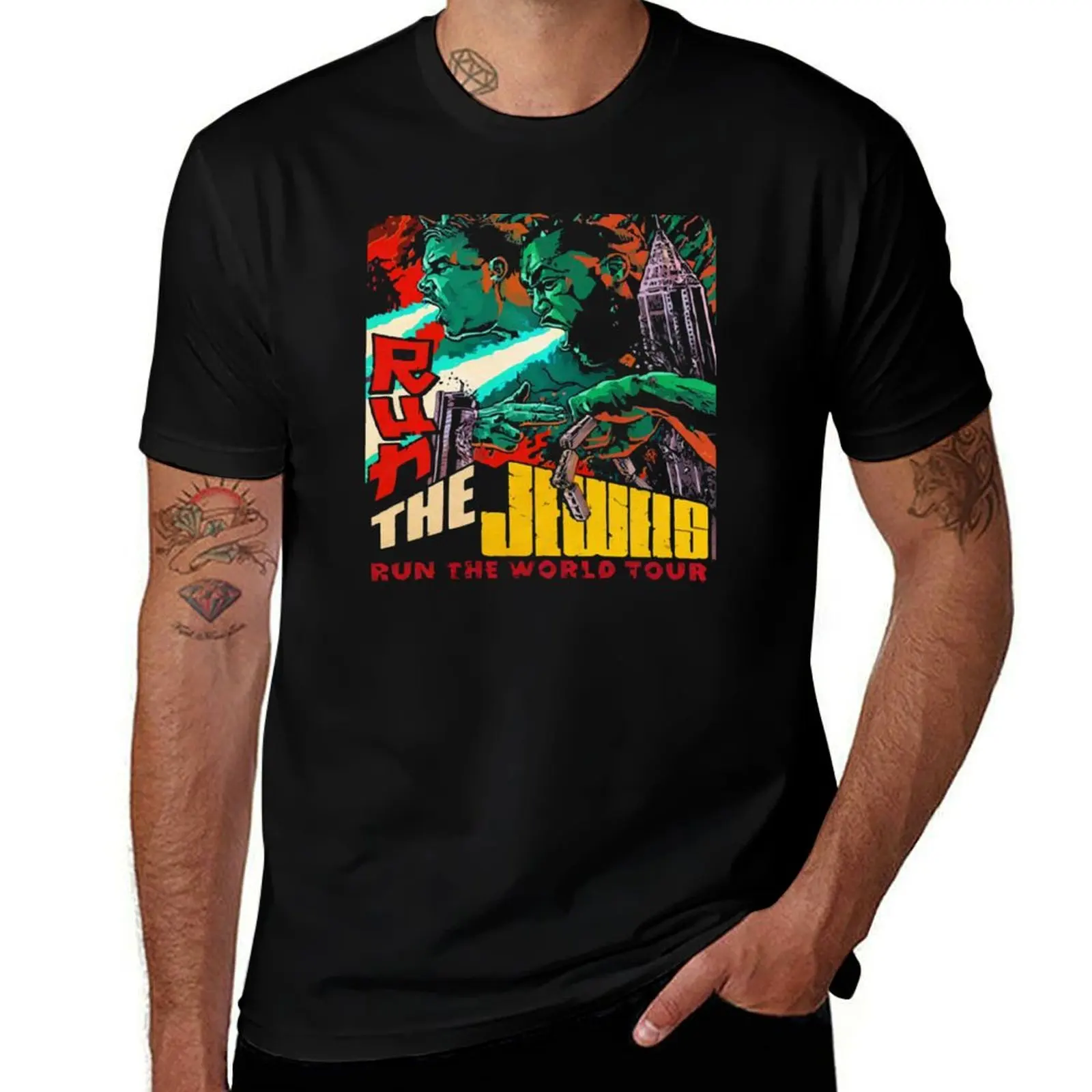 

run the jewels - World tour T-Shirt cotton t shirts high quality t shirts for man cotton funny