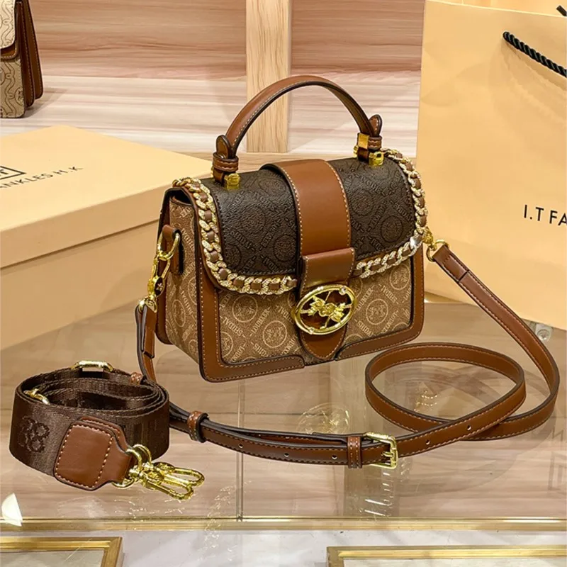 Imagem -02 - Bolsa de Couro Genuíno para Mulheres Bolsa Quadrada Pequena Bolsa de Ombro Única Bolsa Crossbody Designer Bolsa High-end Nova 2024