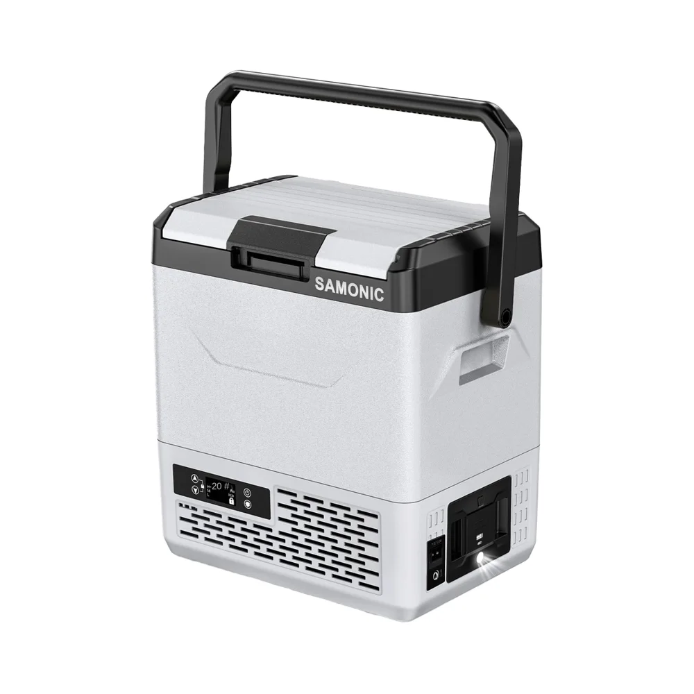 

SAMONIC 16L Portable Car Refrigerator/Freezer -20C 20C 15600mAh Battery Fast Frg LED Display Universal Fitment 45W