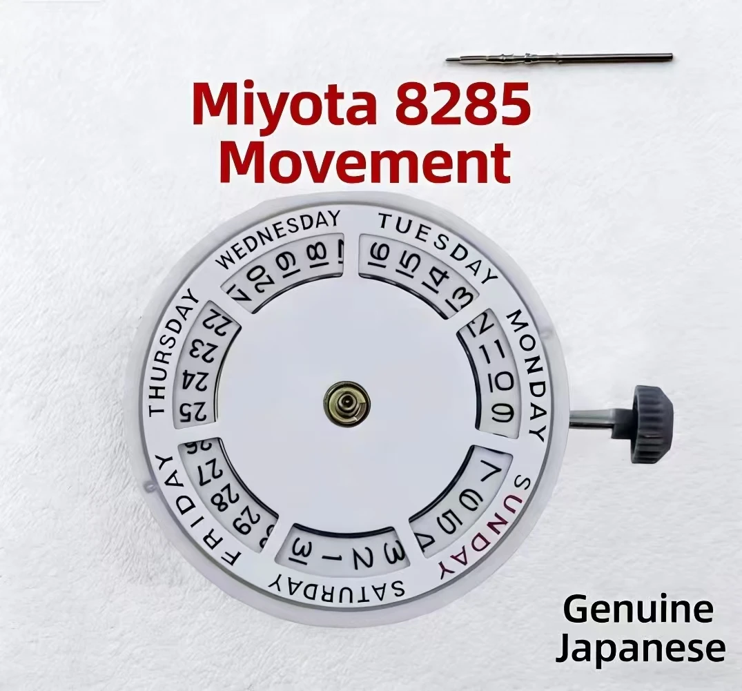 

Механизм Miyota 8285, японский оригинальный автоматический механический модуль, двойной календарь, неделя 12, дата 3, 21 драгоценный камень для сборки часов
