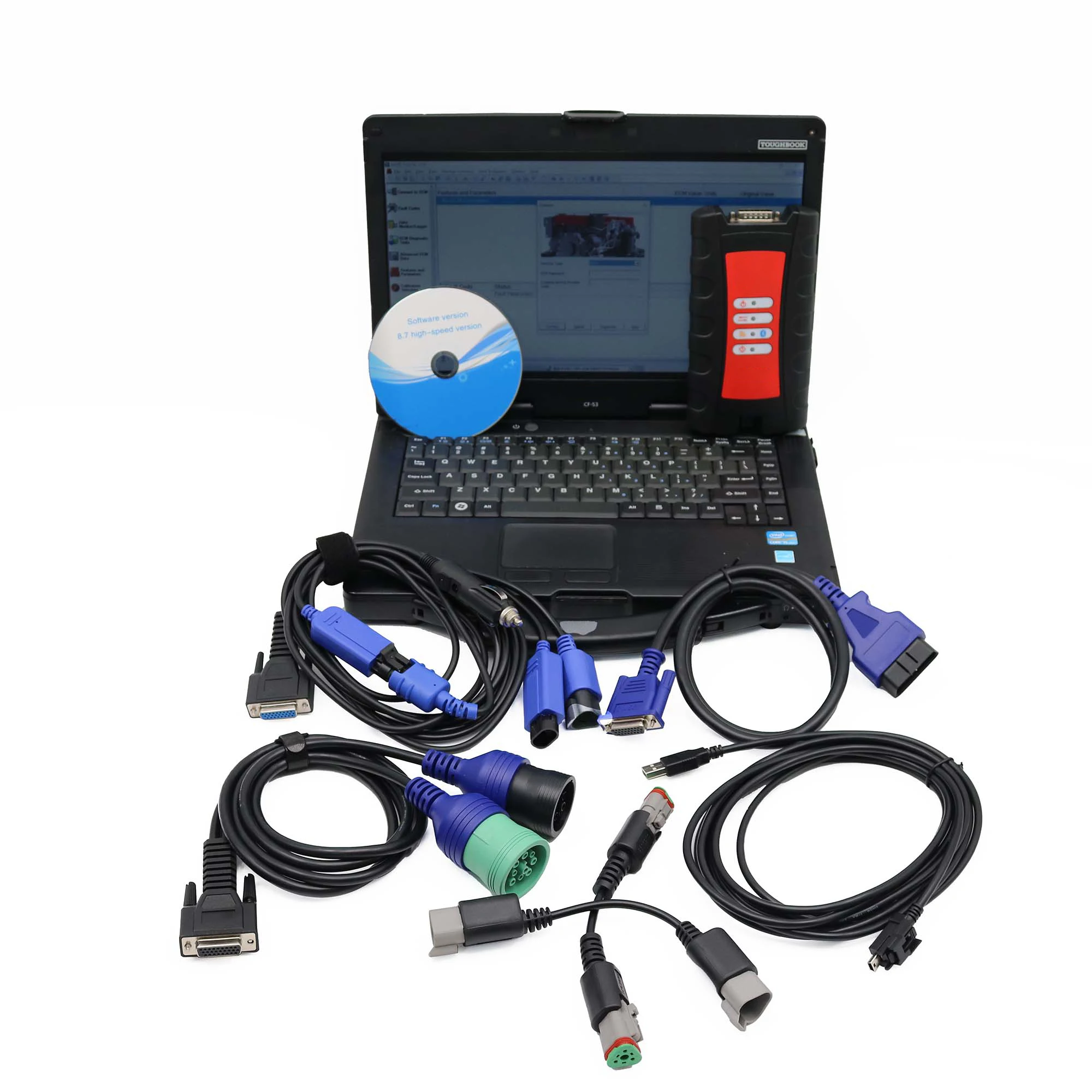 v9.0 real WIFI inline 7 for CUMMINS diagnostic tool CMS Engine Service Tool 5572620 for trucks Generator Set with laptop