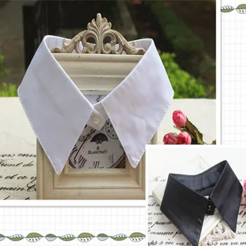 Nep Kraag Dames Dames Volwassen Afneembaar Revers Shirt Nep Kraag Mode Effen Kleur Blouse Stropkleding Kleding Accessoire