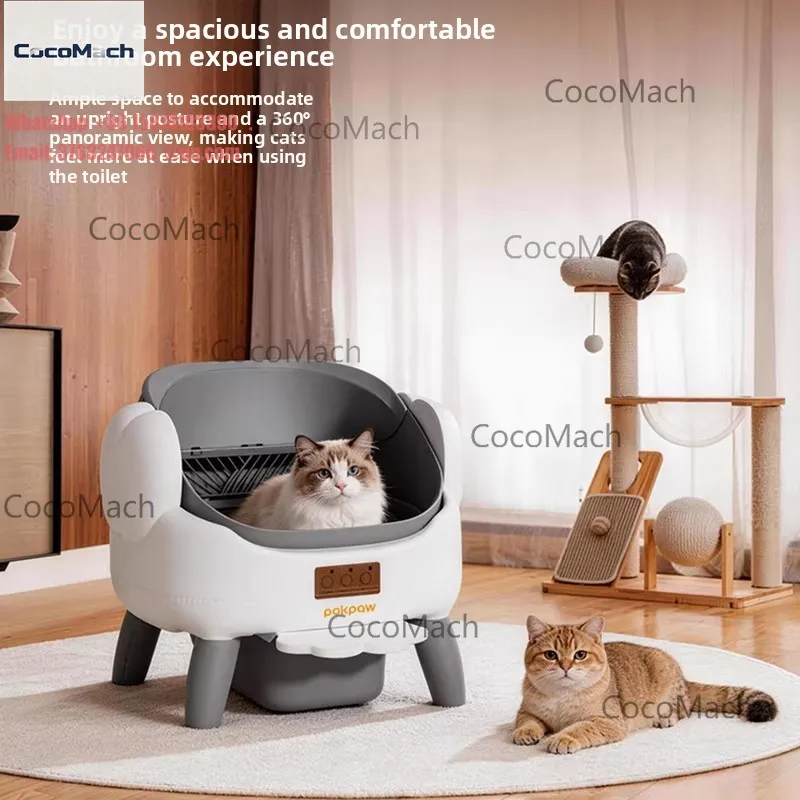 Overseas version smart large open cat litter box enlarged and widened, automatic cleaning cat litter machine cat toilet