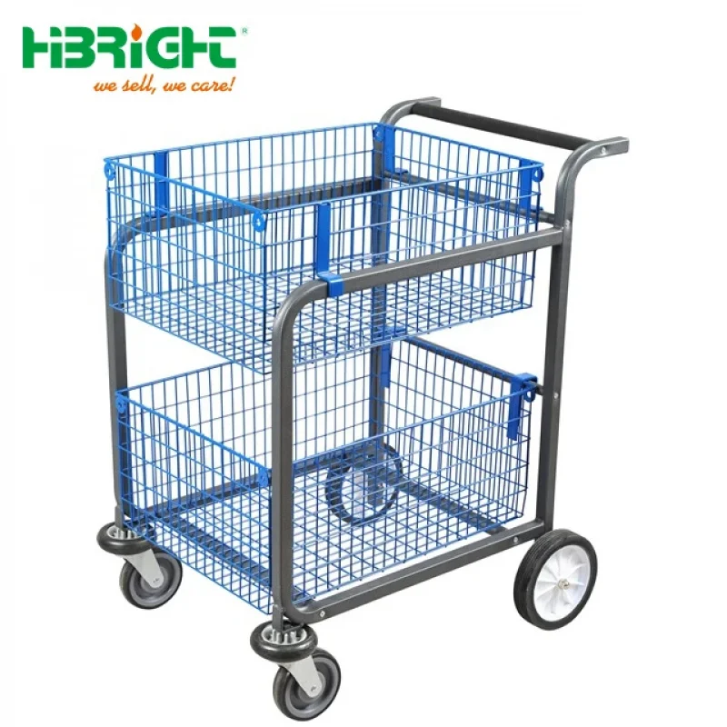 custom.Heavy Duty Wire  Basket Picking Cart Warehouse Trolley