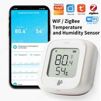 Tuya WiFi / ZigBee Temperature and Humidity Sensor Smart Home Indoor Thermometer Monitor for Alexa Google Smart Life