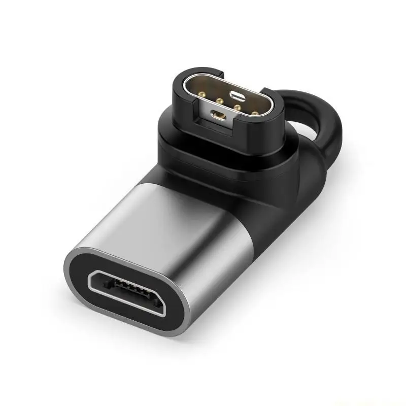

F62C Преобразователь заряда Micro USB/Type-C на 4-контактный разъем для Quatix 5 Vivoactive 3/для