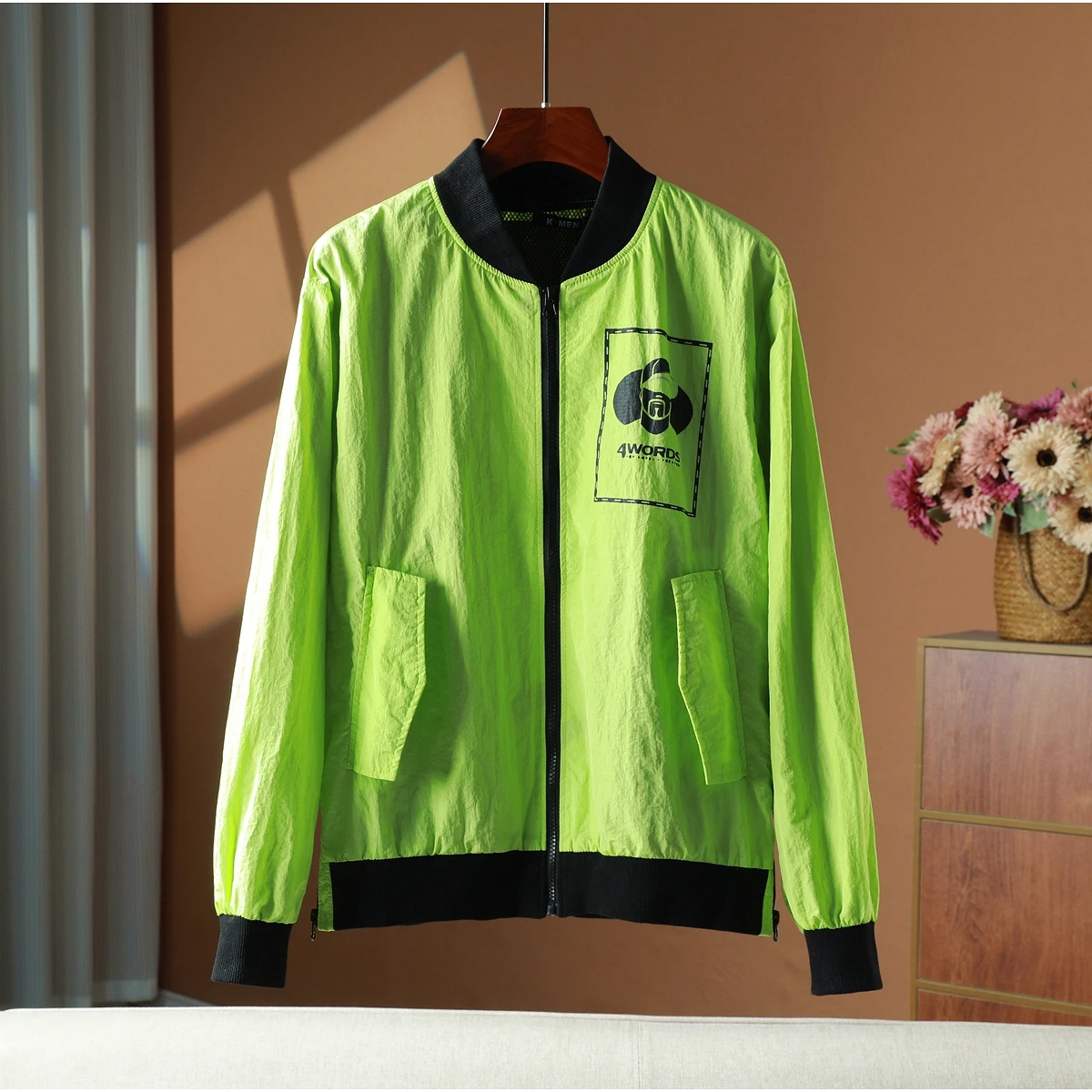 

ex ort Повседневная одежда Jaet Универсальная молодежная модная весенне-осенняя верхняя одежда с застежкой-молнией против морщин Длинная одежда...