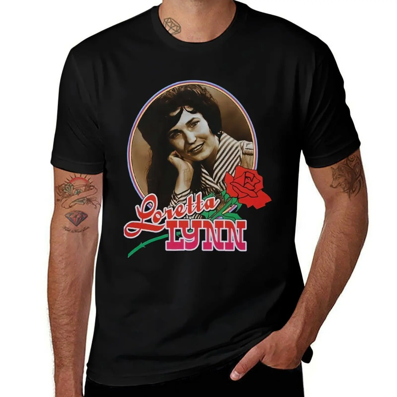 Camiseta LORETTA LYNN rose, camiseta de algodón suave y duradera