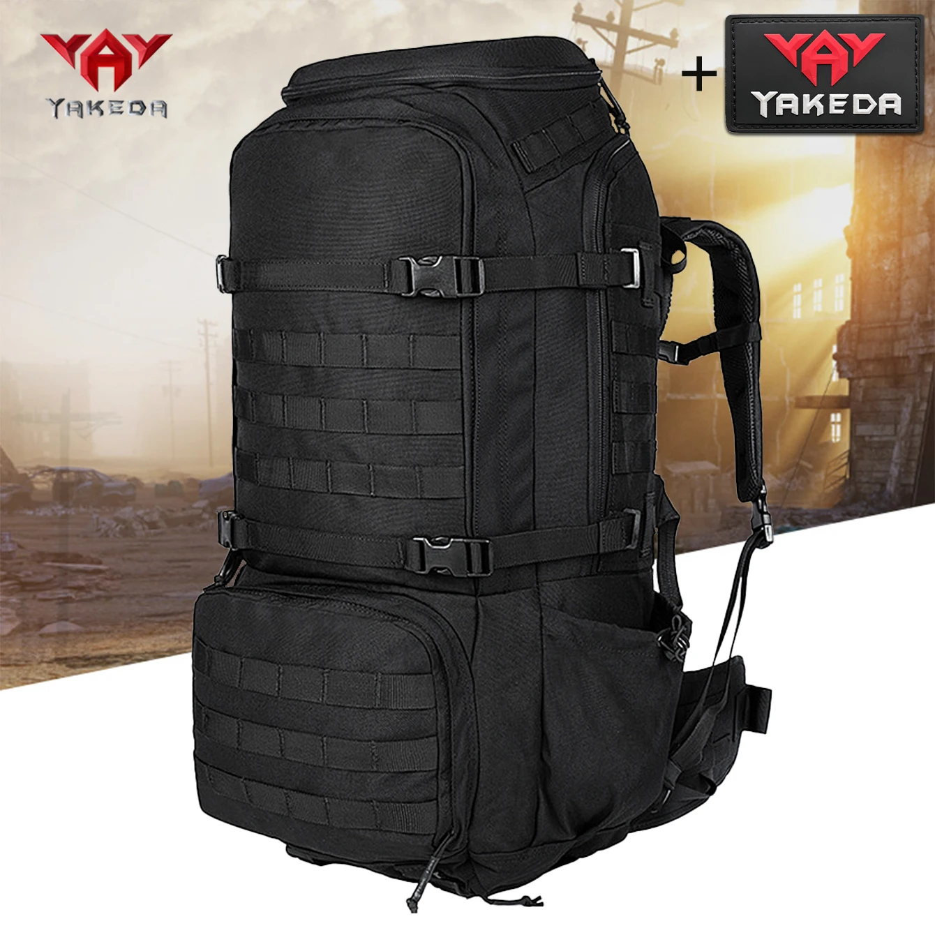 

Многослойное пространство для хранения YAKEDA большой вместимости 70 л, подходит для рюкзаков для хранения уличного оборудования.