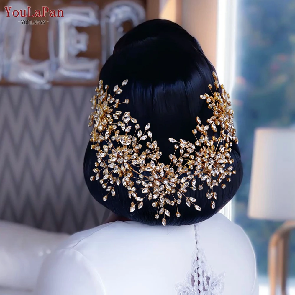 youlapan rhinestone hairpiece de cristal aros de luxo joias artesanais decoracao de cabeca acessorios de cabelo de noiva casamento hp389 g 01