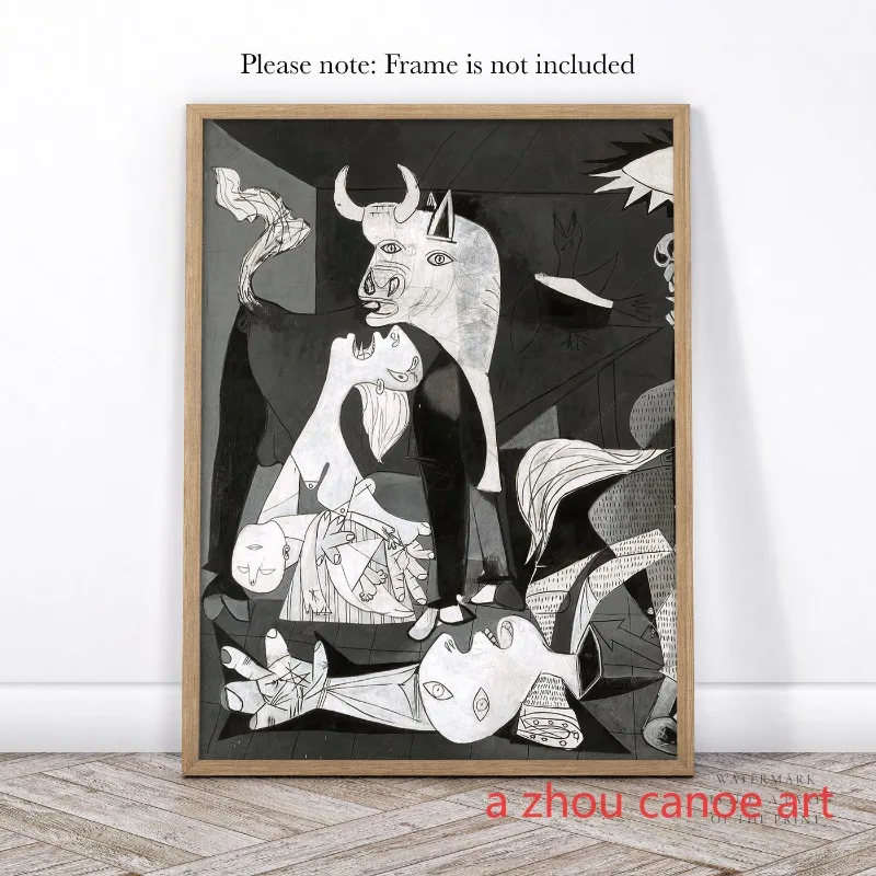 Classic Vintage Famous Artist Picasso Guernica Abstract Art Posters Canvas Painting Wall Prints Picture Living Room Home Decor