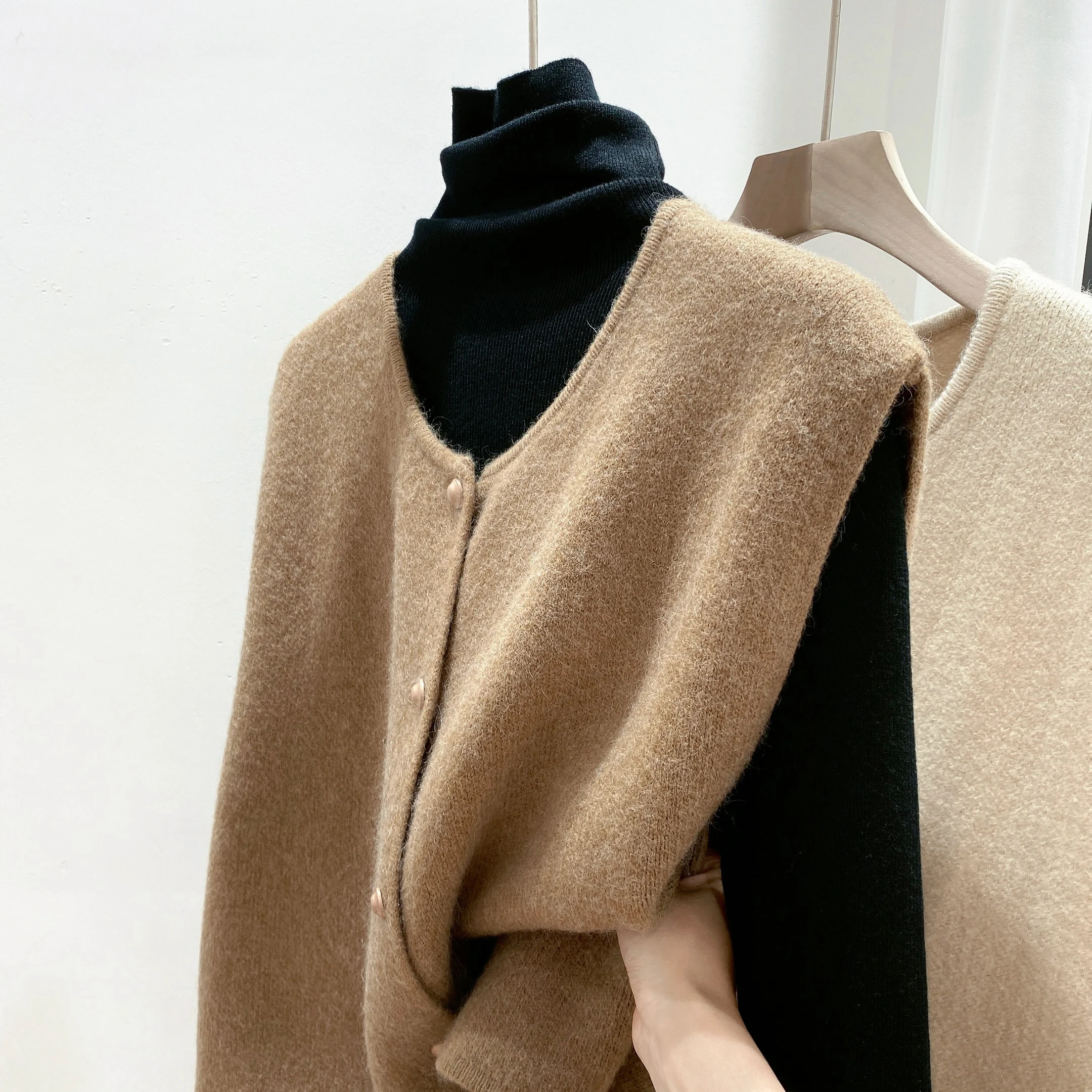 

Ретро-жилет вязаный круглой формы для женщин, весенне-осенний топ, свободная корейская верхняя одежда, универсальный, стройнящий, для многослойных образов