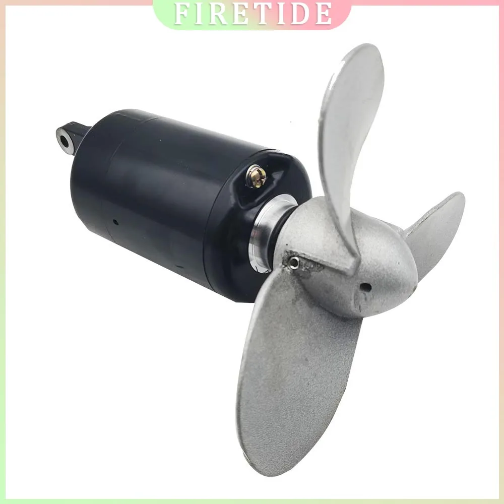 

DIY electric outboard motor propeller hanging propeller rubber boat 12V underwater motor propeller