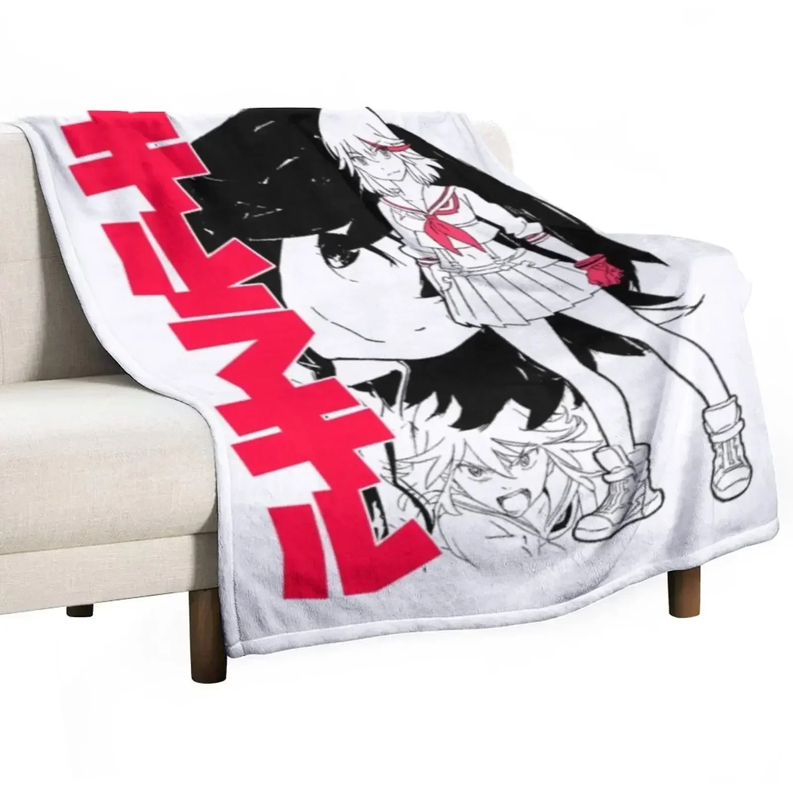 Kill La Kill T-ShirtRyu Ko! (black) Throw Blanket Lightweight Warm Blanket for Indoor Outdoor Use