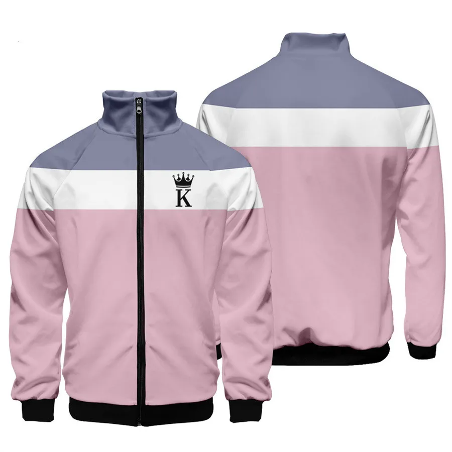 Sudadera con capucha de cuello levantado 3D para hombre y mujer, chaqueta de manga larga con cremallera, ropa a01, Playing Cards Poker A K