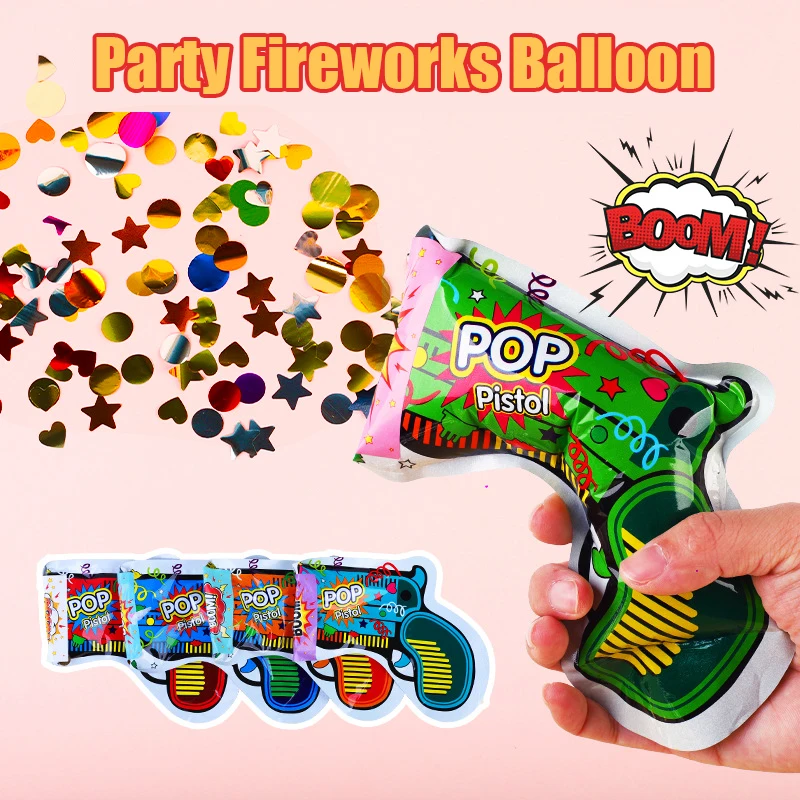 10Pcs Handheld Confetti Balloons Colorful Party Poppers For Birthdays Weddings Christmas Celebrations