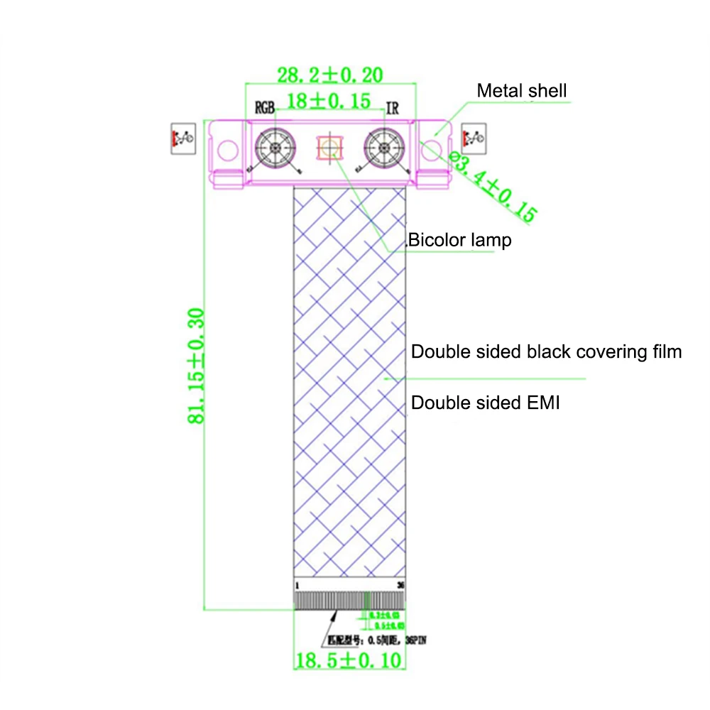 New AI Face Recognition Module HLK-TX510 3D Binocular Camera Live Detection Discrimination Serial Communication with Screen