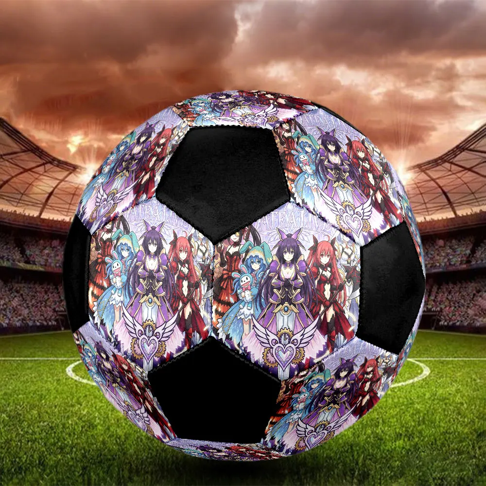 1PC Date Live Football Soccer Ball Size 5 Match Ball Colorful Team Training Christmas Gift -HE61
