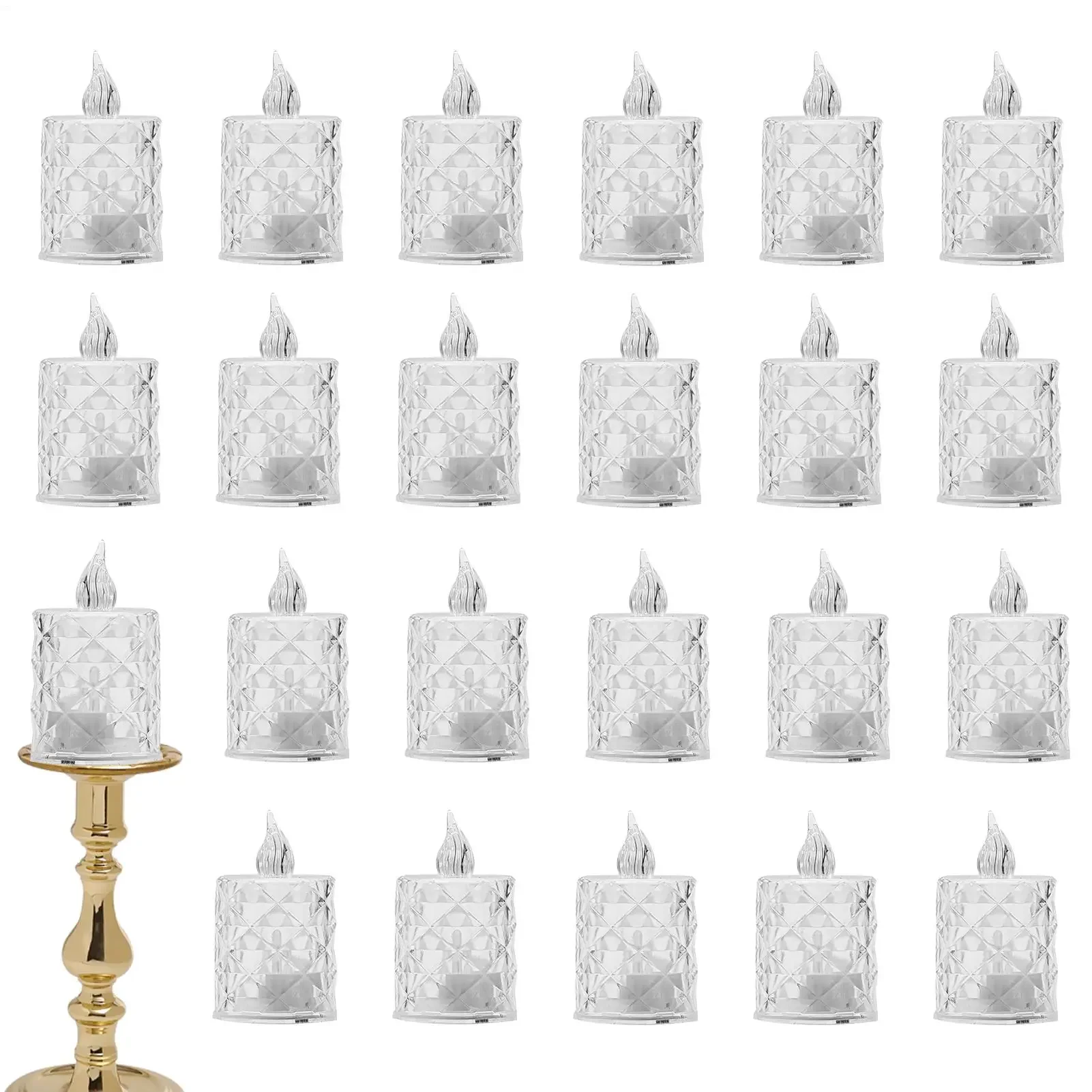 LED Flameless Candles Flameless LED 24X Artificiales Para Decoracion Flameless Scented Candle Light Warmer For Room Fall Decor