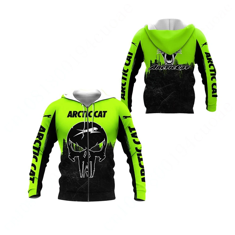 Arctic Cat Clothing Casual Oversize Zip Hoodie Harajuku Hoodies For Men Women 3D Pullover Top Anime Sweatshirt Unisex Hoodies