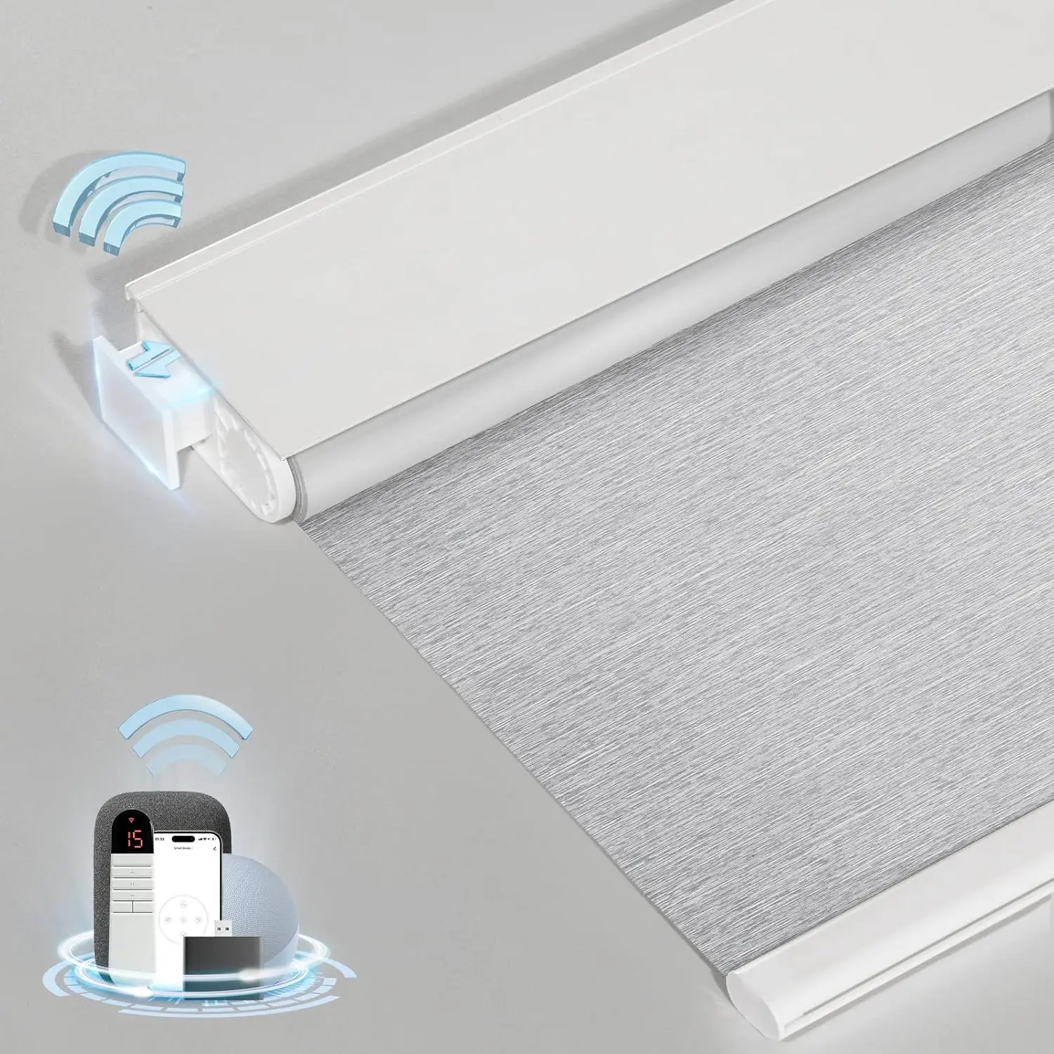 Nuevo diseño, persianas enrollables opacas 100% inalámbricas manuales para dormitorio