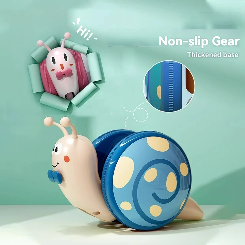 New Rope Snail Toy Children Pull Rope Pulling Baby Crawling Learning to Walk Sound and Light Puzzle Boys Girls Toy Birthday Gift