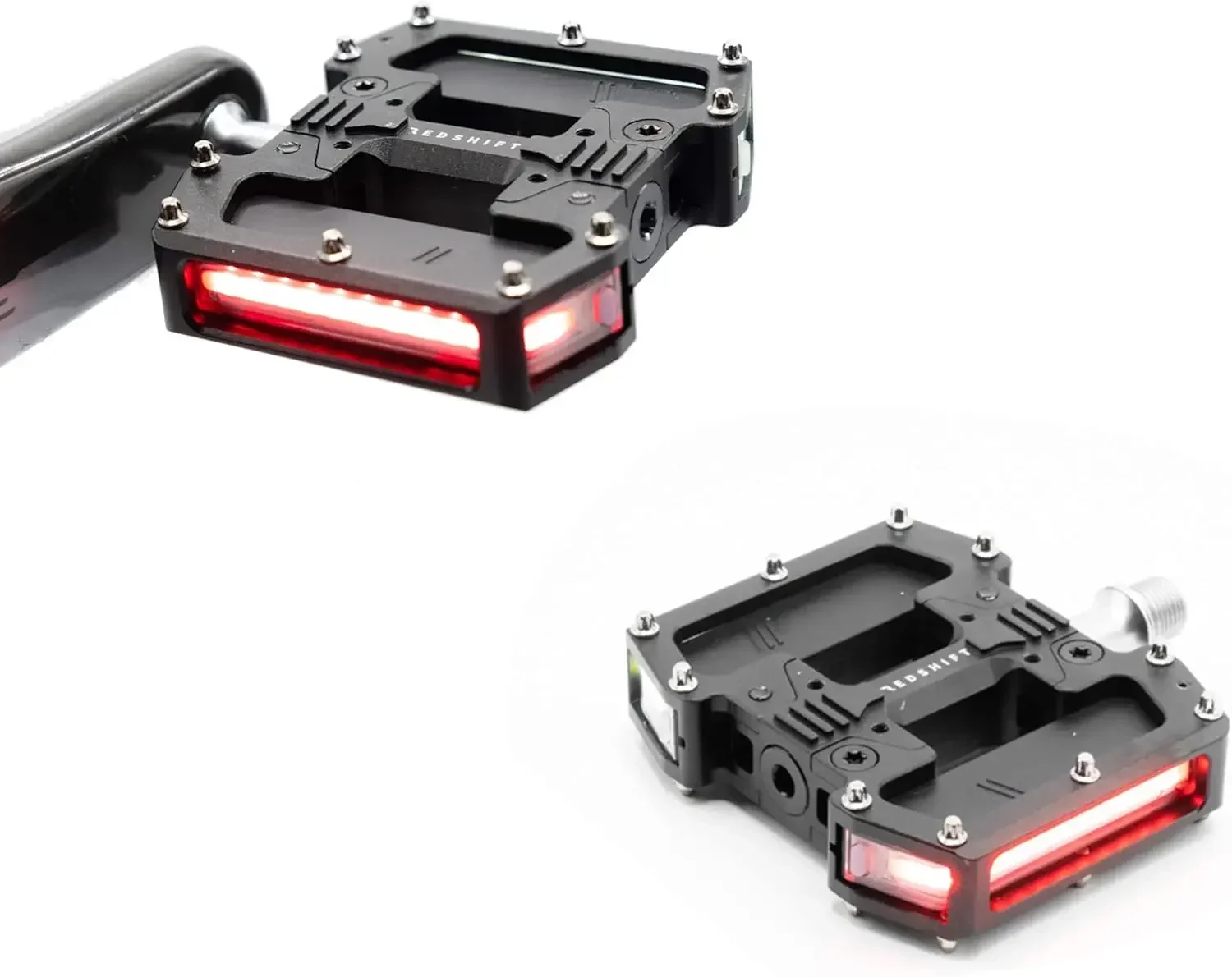 ARCLIGHT PRO Flat Bicycle Pedals with LED Lights, Auto On-Off, 36+ hr Battery, USB Rechargeable, Weatherproof, Flat Alu