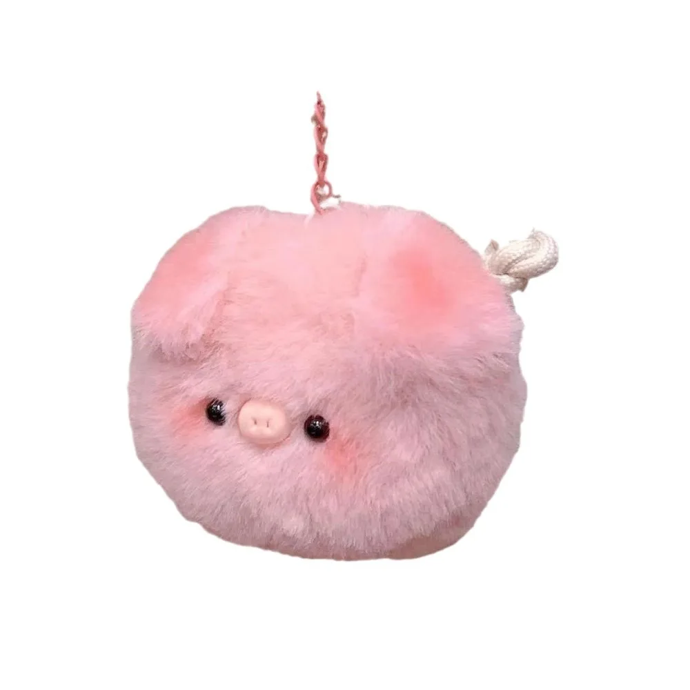 Kawaii 7cm Pig Plush Toy Pink Soft Bag Pendant Bag Accessories Brooch Pink Pig Keychain Girl